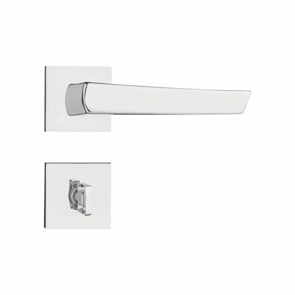Fechadura Pado Zm Seattle Roseta Quadrada Banheiro Cromada