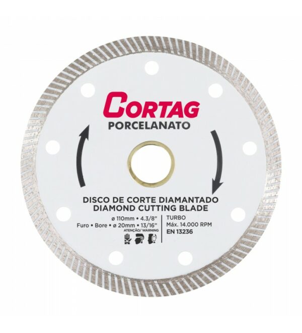 Disco Diamantado Cortag Porcelanato 110 MM