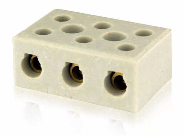 Conector Porcelana Tripolar Para Chuveiro 10MM