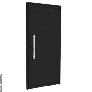 Porta Alumínio Painel 95x215x7 Cm Com Puxador Black Direita