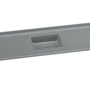 Pia Cuba Sintética 120x55 Cm Cinza