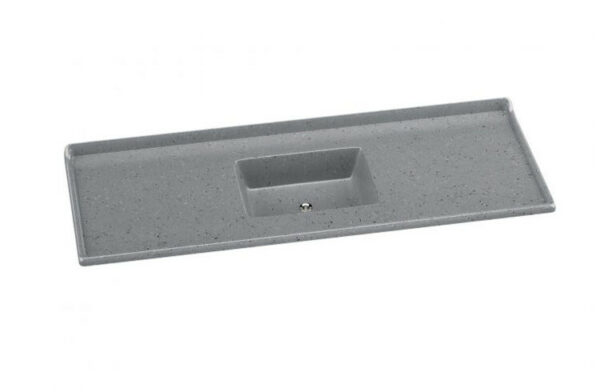 Pia Cuba Sintética 120x55 Cm Cinza
